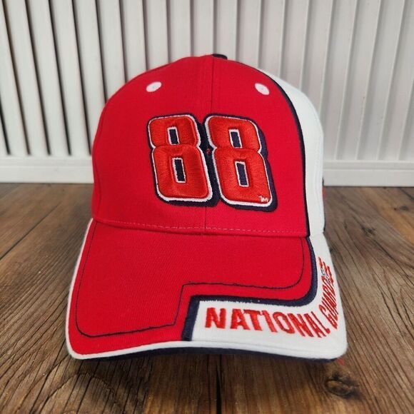 2008 Hendrick Motorsports National Guard Dale Jr Hat Cap Strapback NASCAR Red - Picture 2 of 10